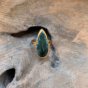 Seraphinite Ring in Rose Gold