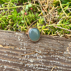 Chrysoprase Ring in Rose Gold