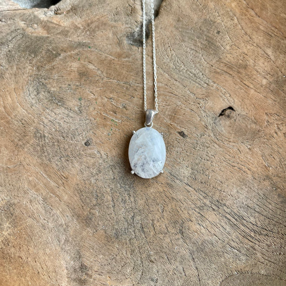 Silver- Moonstone Sterling Silver Necklace
