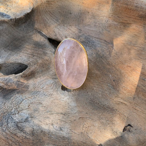 Rose Quartz Ring in Gold