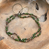 Jade, Hematite, Tibetan Agate & Pyrite Adjustable Mala