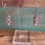 Silver - Rose Quartz Grape Earrings