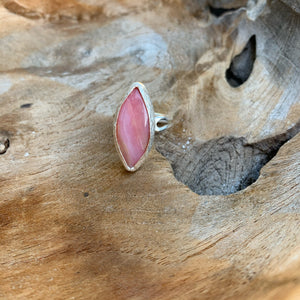 Pink Opal Ring in Silver