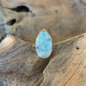 Larimar Ring in Rose Gold