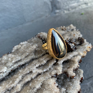 Hematite Ring in Gold