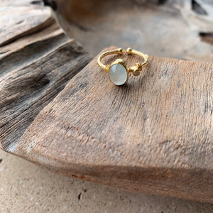 Silver - Dainty Aquamarine Ring