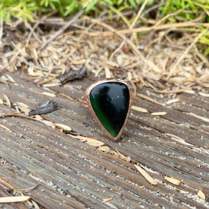 Rainbow Obsidian Ring in Gold