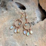 Silver - Opal Earrings