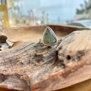 Prehnite Ring in Silver