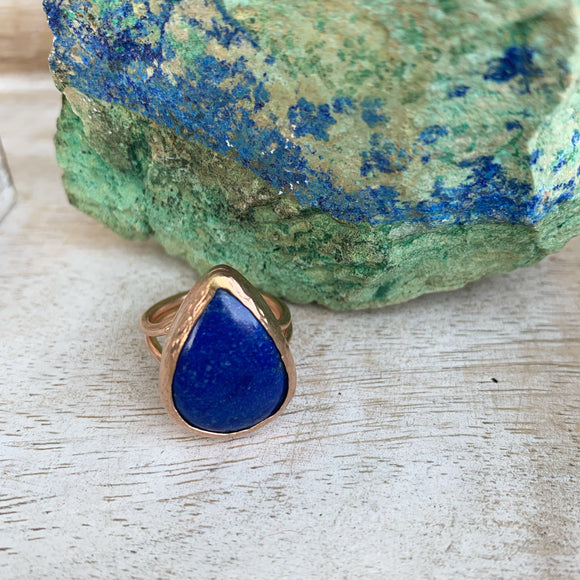 Lapis Lazuli Ring in Rose Gold