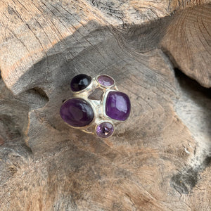 Silver - Amethyst Ring