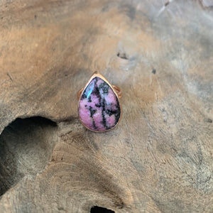 Rhodonite Ring in Rose Gold